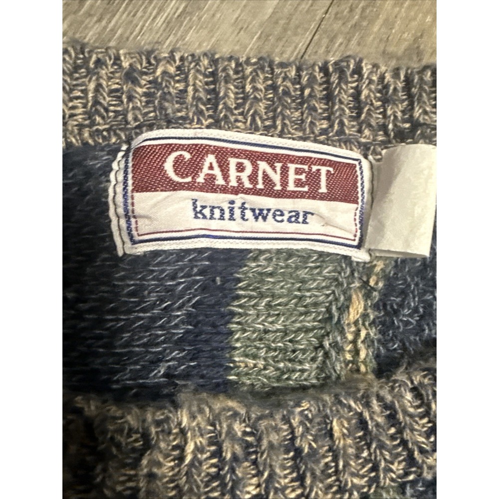 Carnet Knitwear 3D Knit Sweater Men's M Cotton Coogi Style "Cosby" - Picture 2 of 4